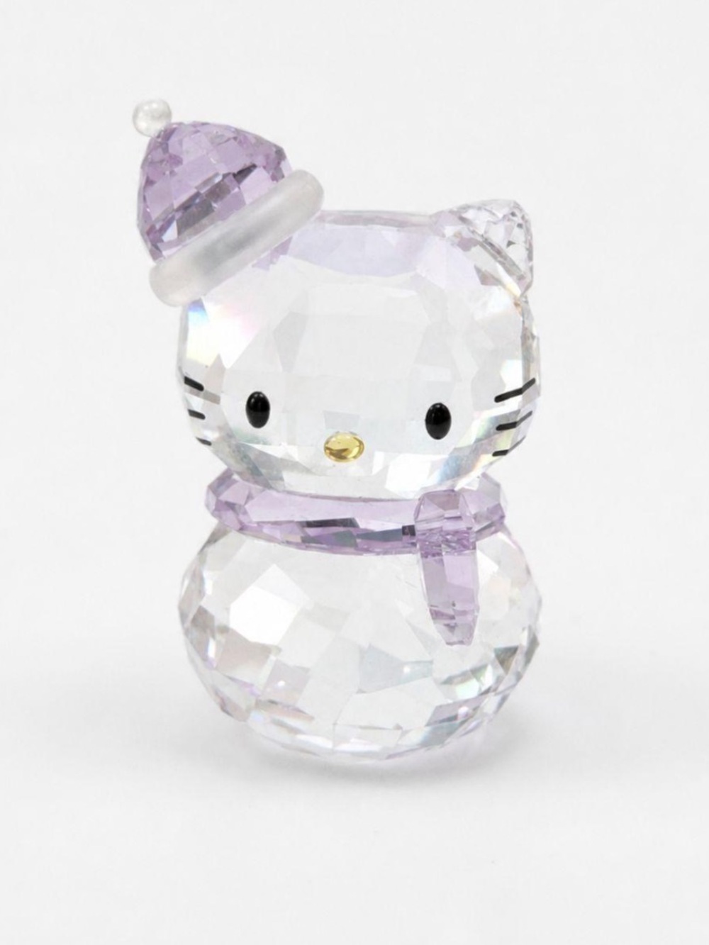 Swarovski Sanrio Hello Kitty Snowman Retired Crystal Glass Figurine 2013 Winter